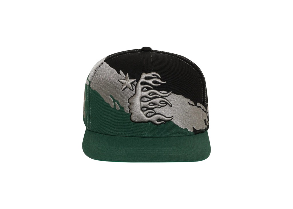 Hellstar Paintbrush Snapback Hat Black/Green