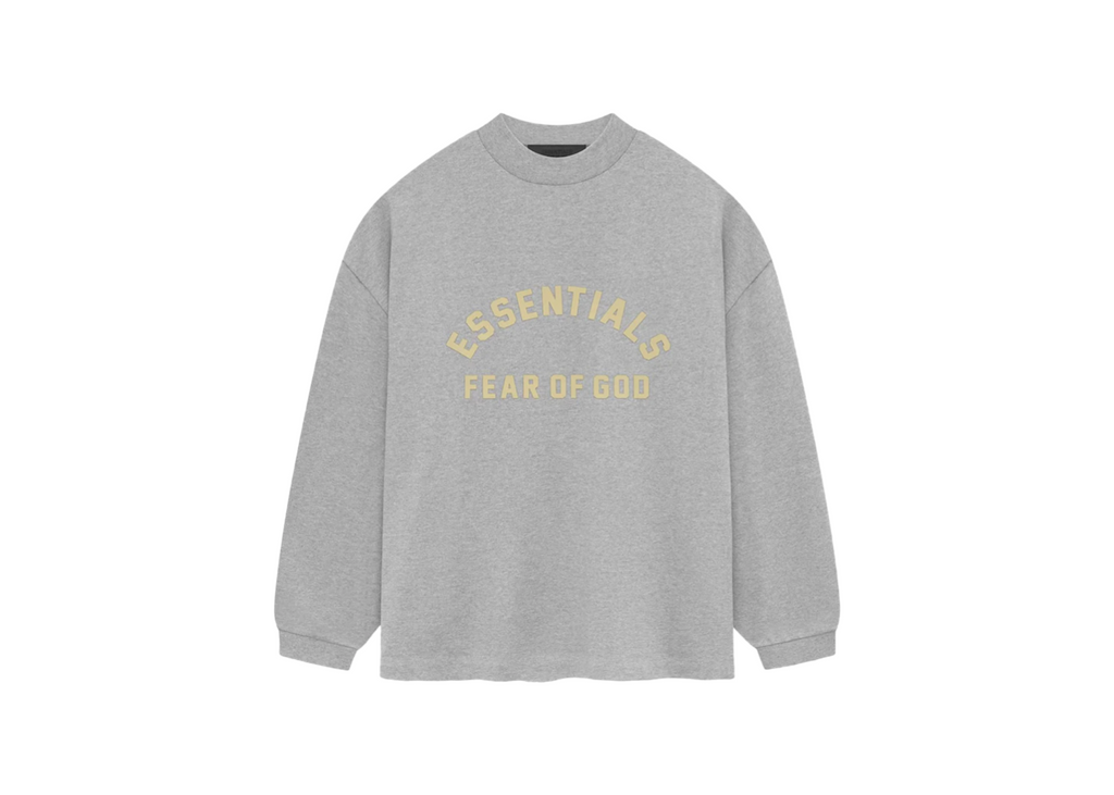 Fear of God Essentials Heavy Jersey Longsleeve Tee Light Heather Grey