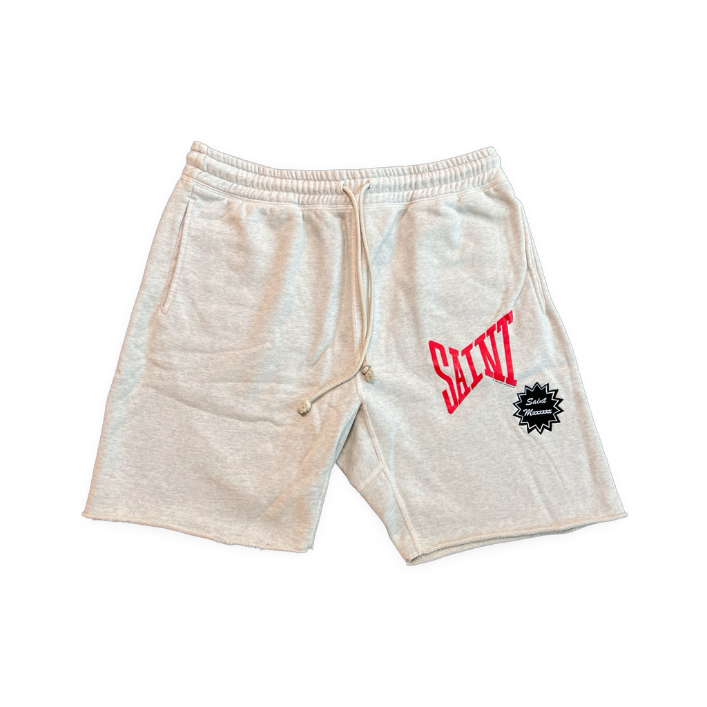 Saint Mxxxxxx Sweat Short Double Logo Beige