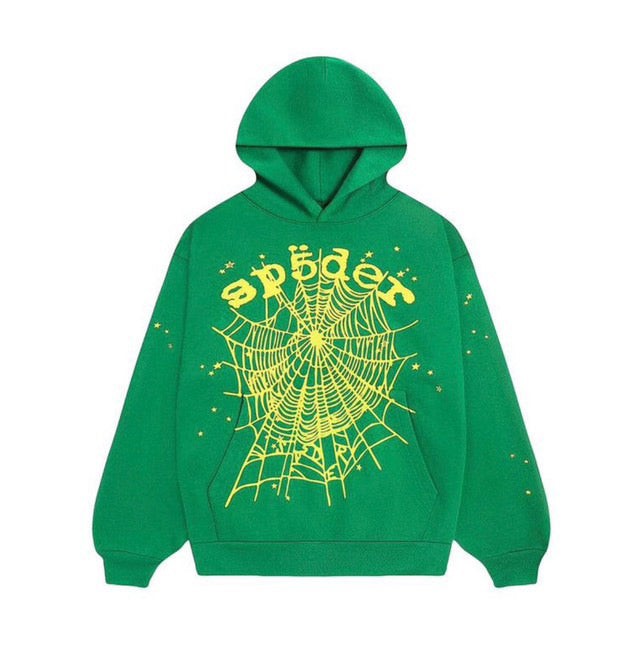 Sp5der Star OG Web V2 Hoodie Slime Green