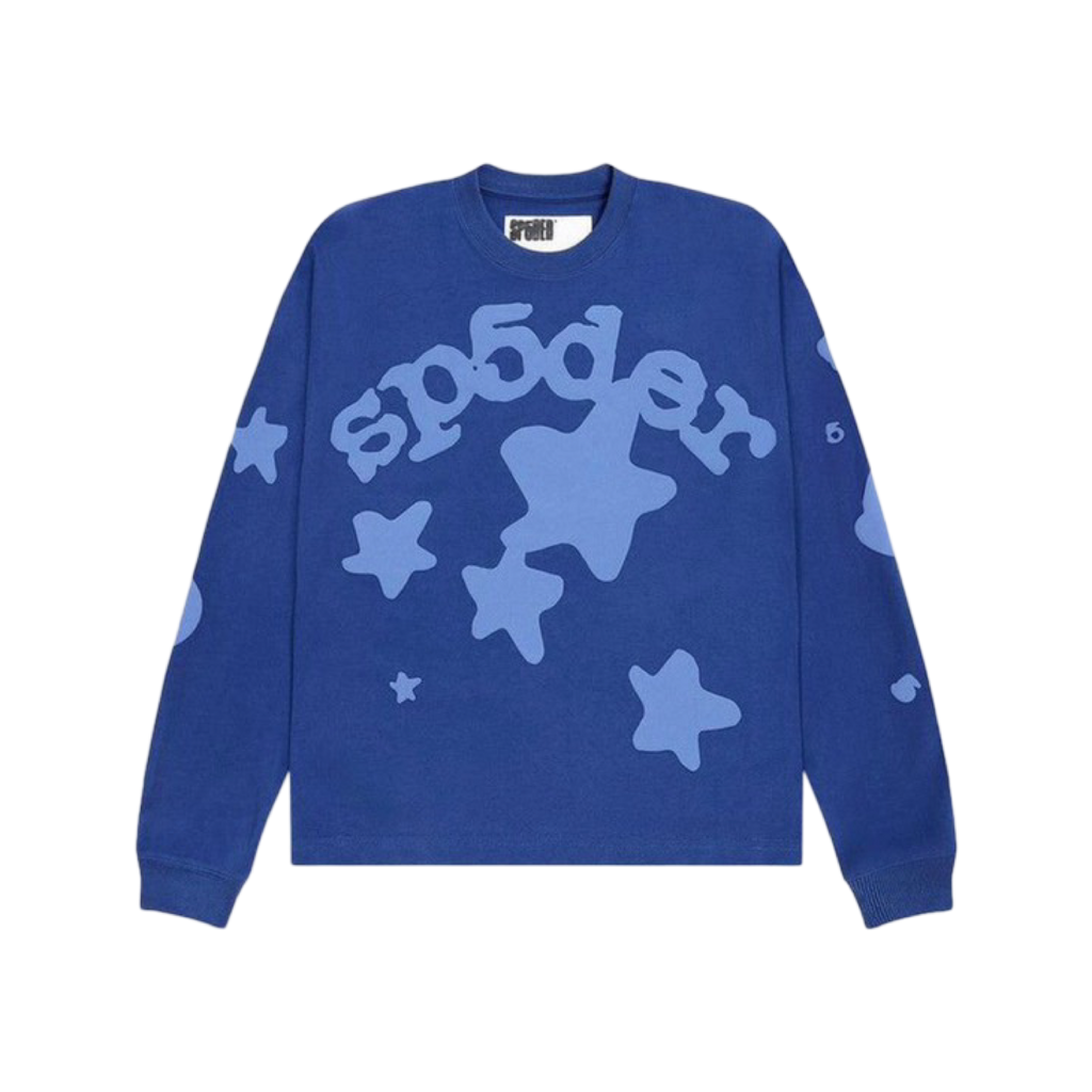 Sp5der Beluga Heavyweight L/S Tee Blue