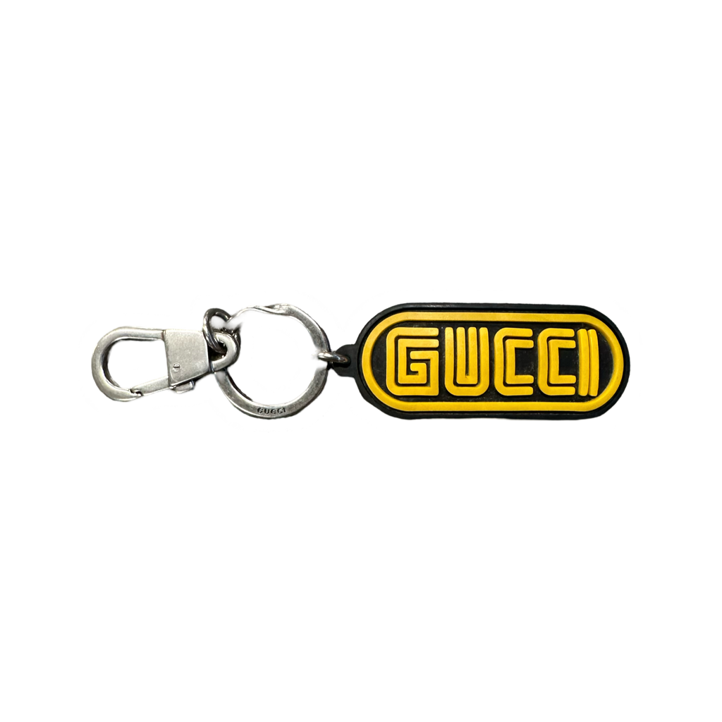 Gucci Techno Logo Keychain Black/Yellow