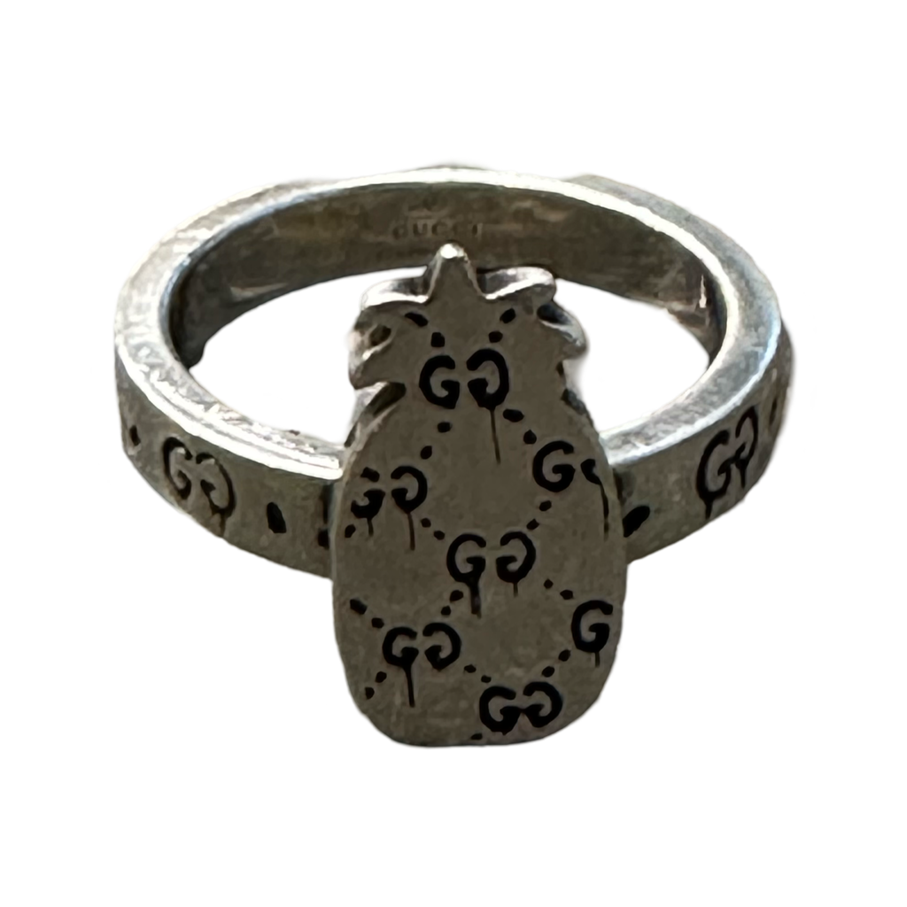 Gucci Ghost Pineapple Silver Ring