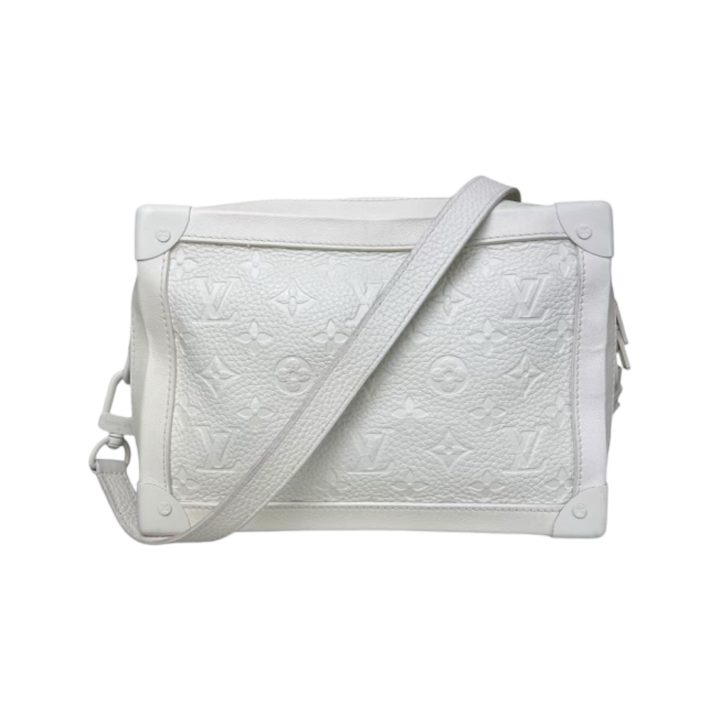 Louis Vuitton Taurillon Leather Solar Ray Soft Trunk Crossbody Bag White