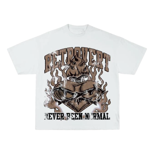 Retrovert Heart Thorn Sand T-Shirt White