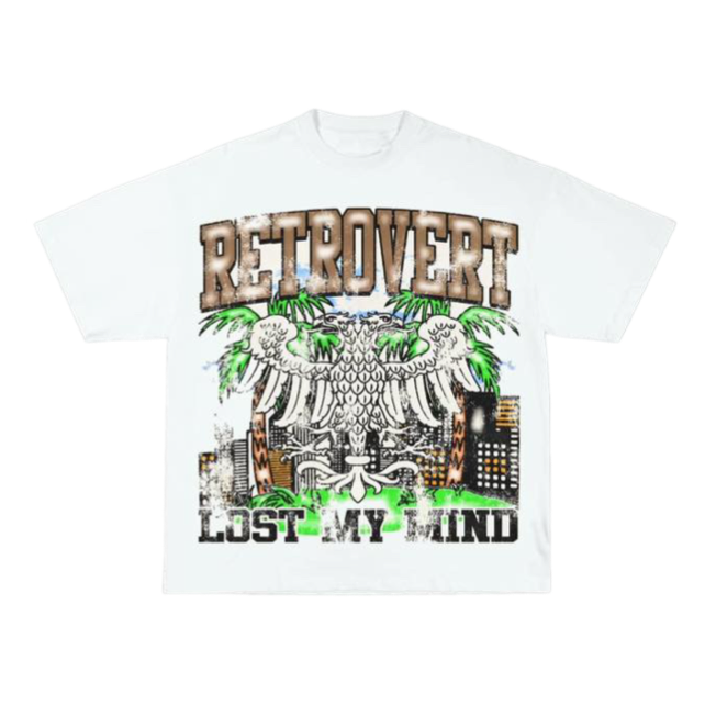 Retrovert City Bird Sand T-Shirt White