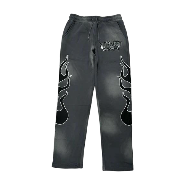 Retrovert Flame Sweatpants Grey