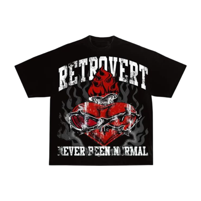 Retrovert Heart Thorn T-Shirt Black