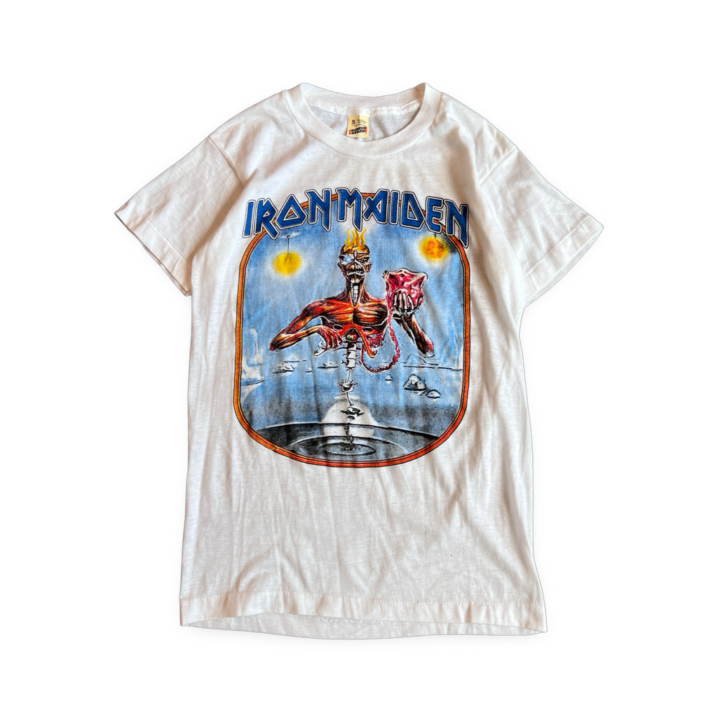 Iron Maiden Seventh Son Tee White Thin