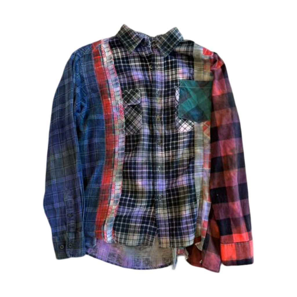 Needles Flannel Ribbon Button Down Shirt Multicolor