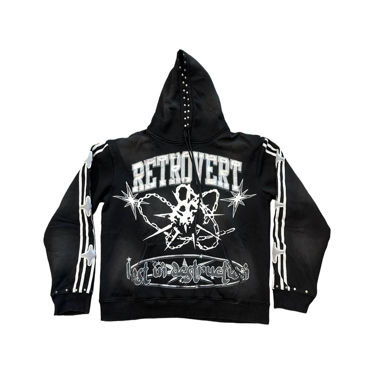 Retrovert Destruction Hoodie Black – Motion.