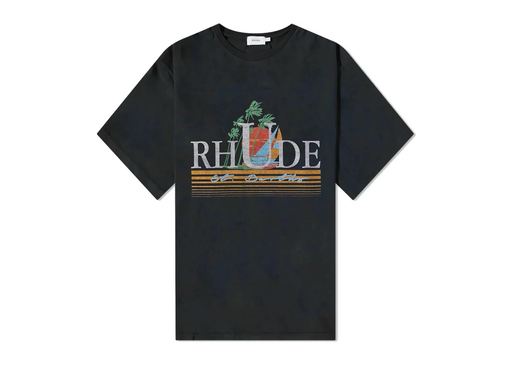 Rhude Tropics Tee Vintage Black/Multicolor