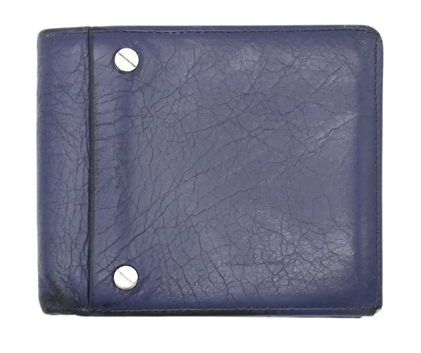 Balenciaga Screws Bifold Wallet Blue