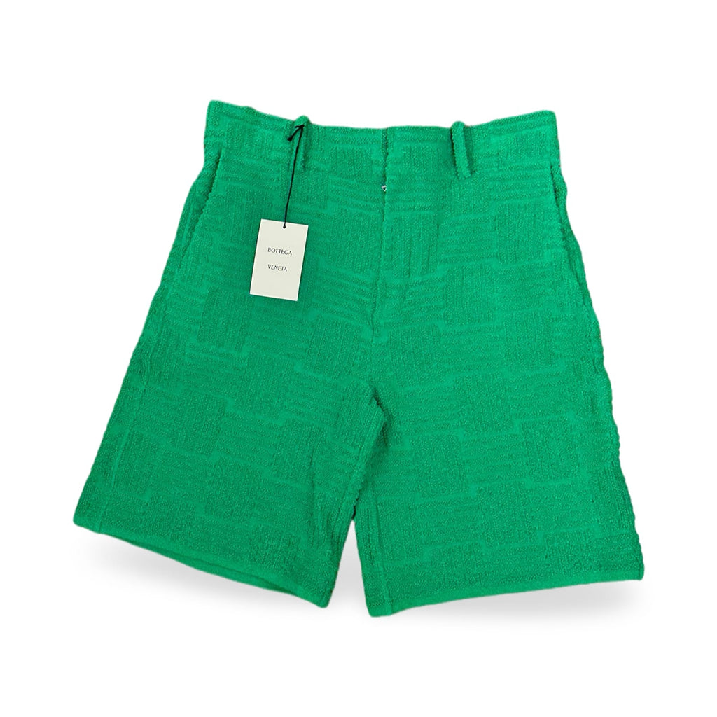 Bottega Veneta Jacquard Towel Shorts Green