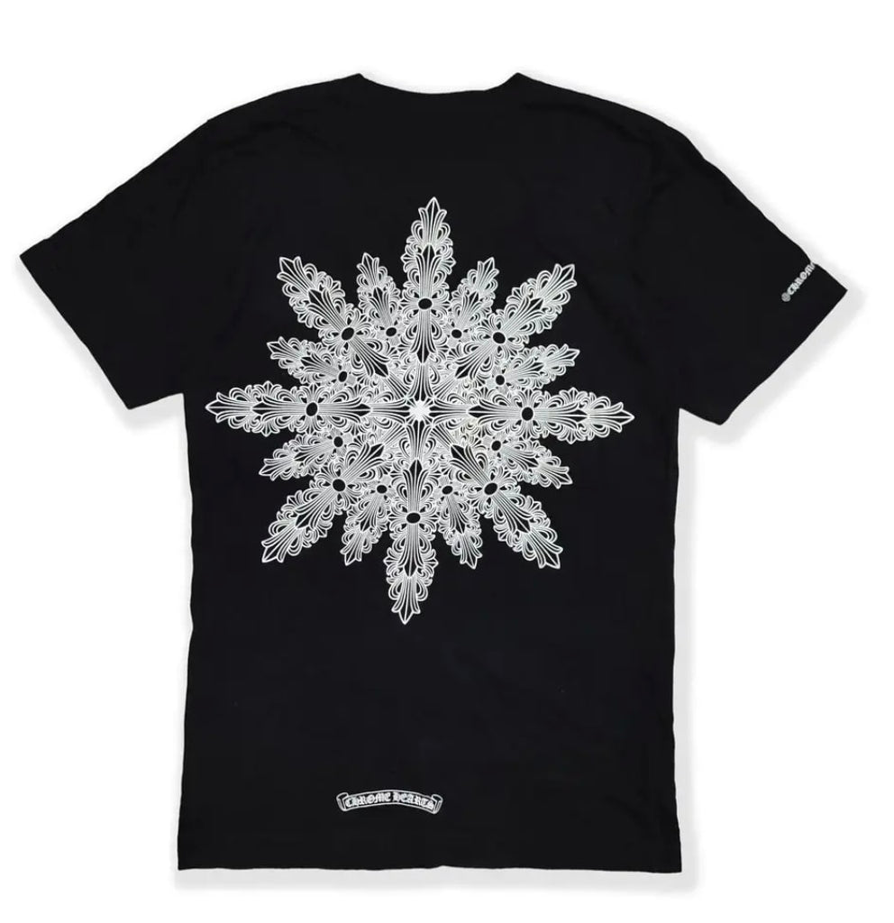 Chrome Hearts Floral Snowflake T-Shirt Black