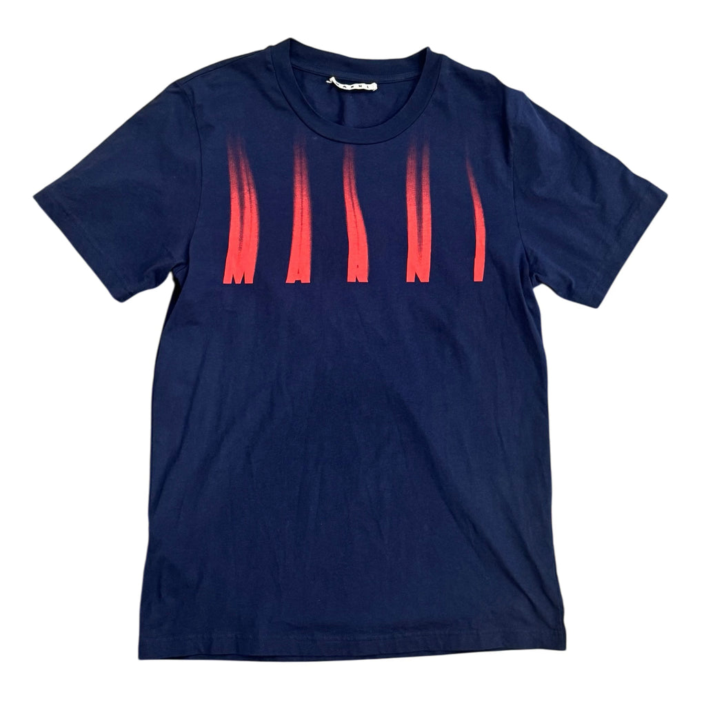 Marni Faded Logo T-Shirt Navy