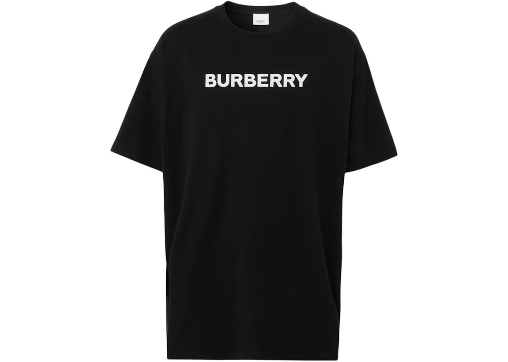 Burberry Logo Print Cotton Oversized T-shirt Black/White