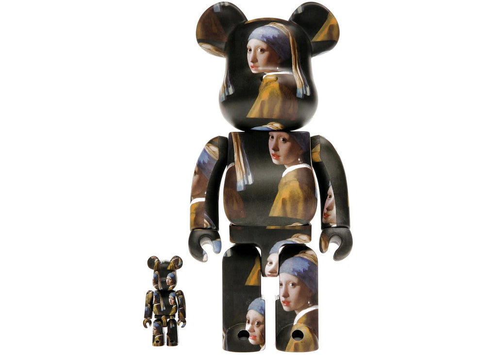 Bearbrick Johannes Vermeer (Girl with a Pearl Earring) 100% & 400% Set