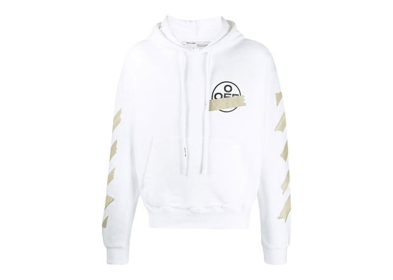 OFF-WHITE Tape Diag Arrows Hoodie White/Beige