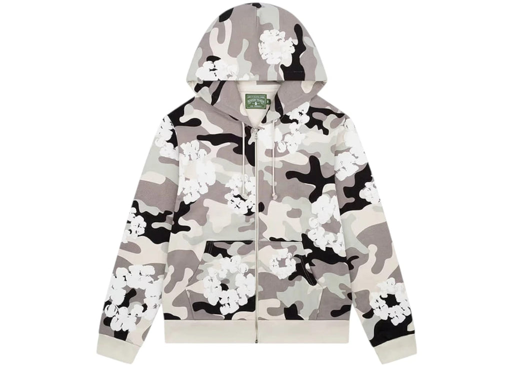 Denim Tears The Cotton Wreath Zip Sweatshirt White Camo