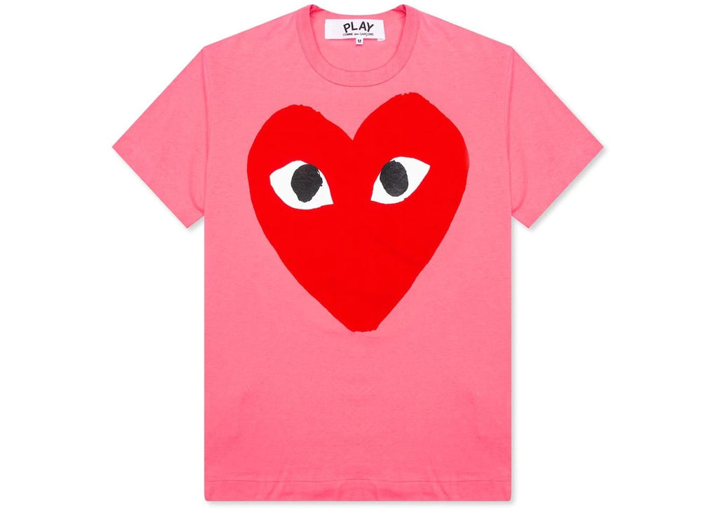 Comme des Garcons PLAY Play Pastelle Red Heart T-shirt Pink