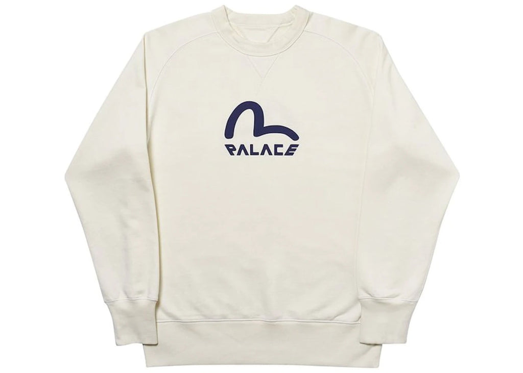 Palace Evisu Reversible Crew Ecru