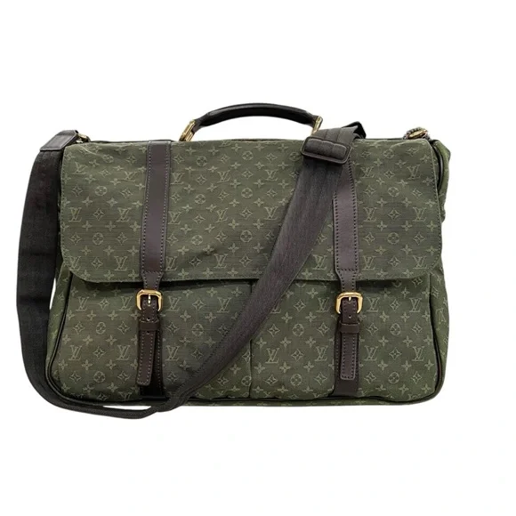 Louis Vuitton	Mini Lin Monogram Messenger Bag Green