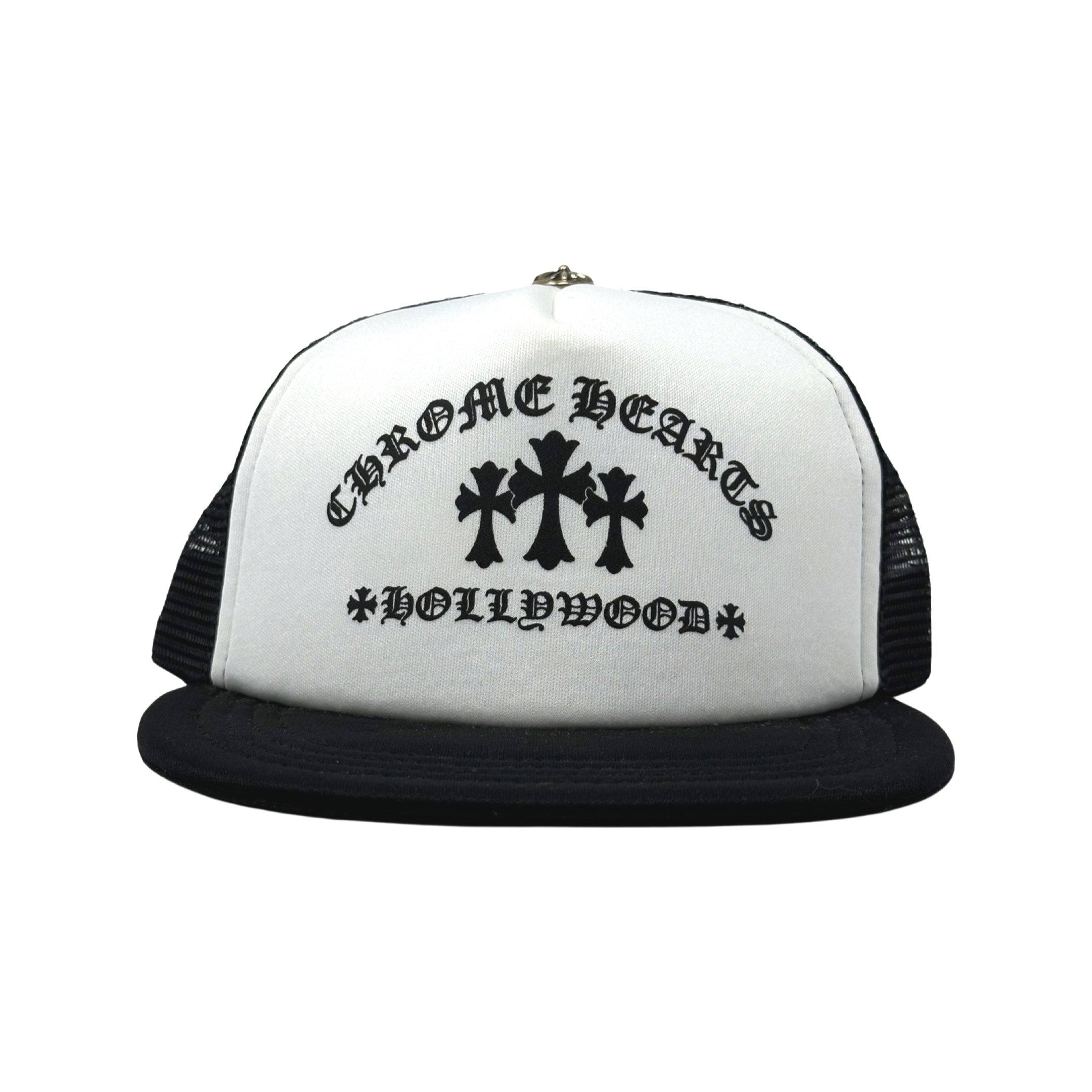 Chrome Hearts King Taco Trucker Hat White/Black Motion.