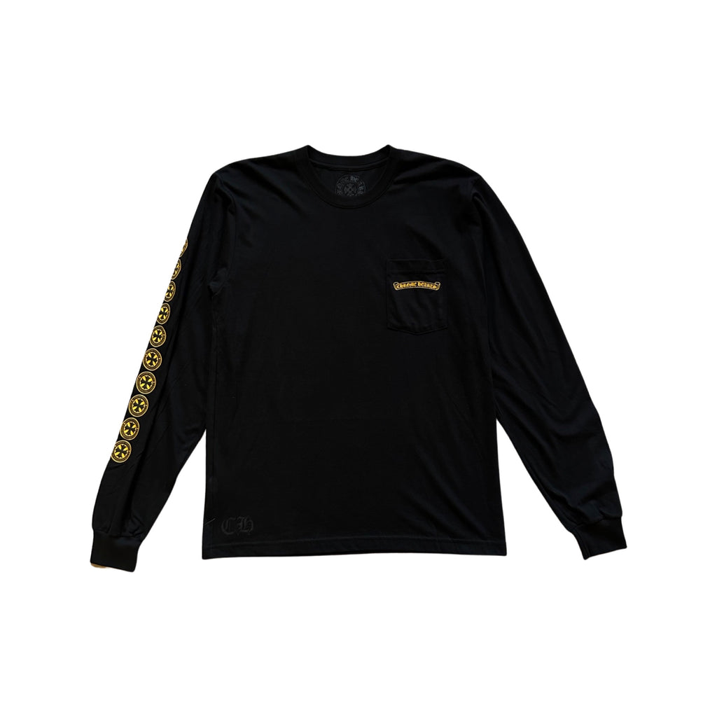 Chrome Hearts Black and Yellow Horseshoe Long Sleeve